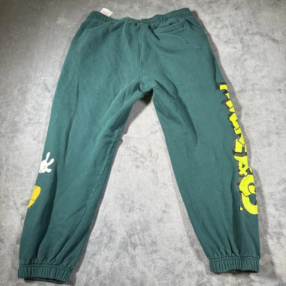 Disney Mickey Mouse Sweatpants‎ Size Medium Green Mickey & Co Joggers - Picture 6 of 8